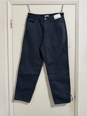 Uniqlo Wide Fit Color Jeans Blue Men's 32Wx29L Loose Fit Tapered Silhouete NWT